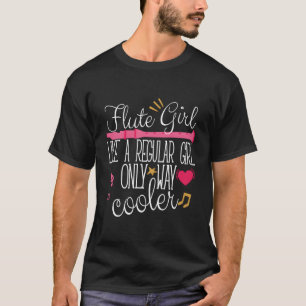 Camiseta Chica Flutista Funny Jugador Orquesta de Música Re