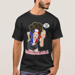 Camiseta Chica francés inquebrantable en el patrimonio fran