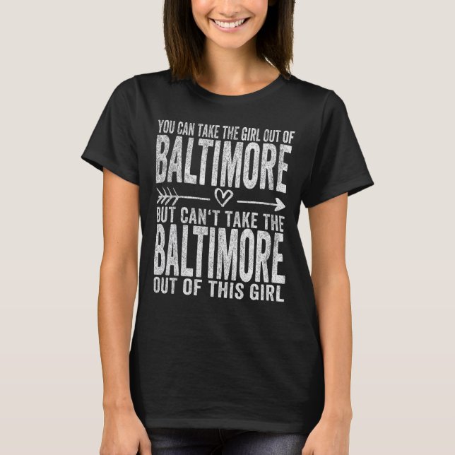 Camiseta Chica Fuera De Baltimore Maryland Hogar Balti (Anverso)