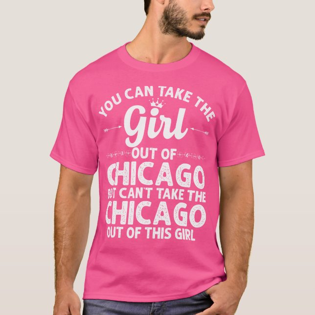 Camiseta Chica Fuera De Chicago Il Illinois Regalo Funny Ho (Anverso)