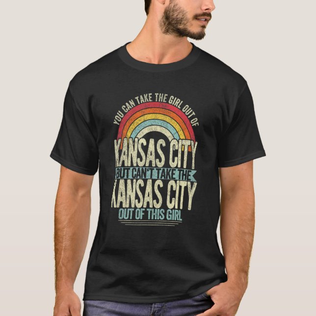 Camiseta Chica Fuera De Kansas City Missouri Hogar Kan (Anverso)
