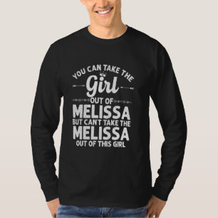 Camiseta Chica Fuera De Melissa Tx Texas Graciosa Raíces De
