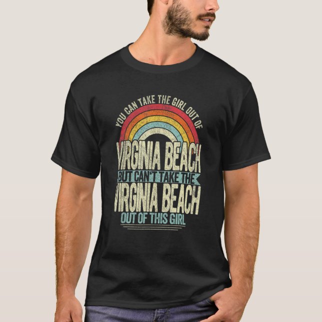 Camiseta Chica Fuera De Virginia Beach Hometown Home Virgin (Anverso)