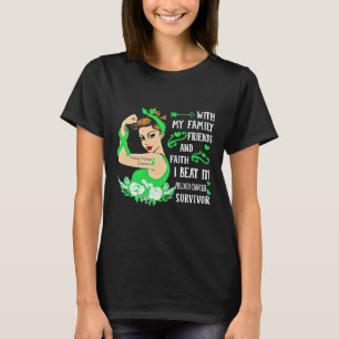 Camiseta Chica Fuerte Con Mi Familia Lo Golpeo Diseas Riñón