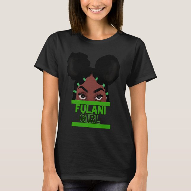 Camiseta Chica Fulani Cute Guinea Princesa Nigeriana De Afr (Anverso)