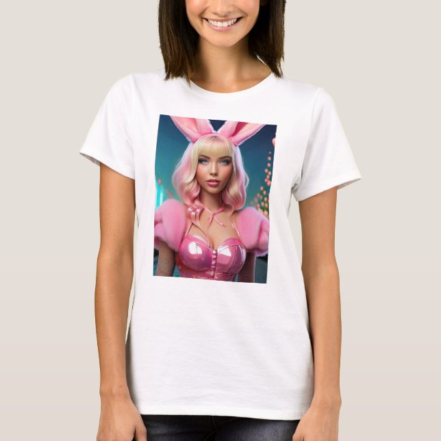 Camiseta Chica Funny Beautiful Bunny (Anverso)