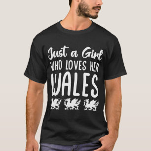 Camiseta Chica galesa de bandera del país de origen que ama