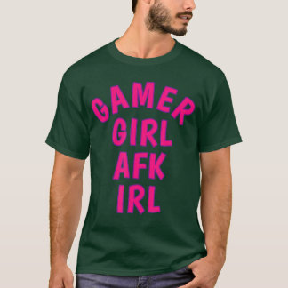 Camiseta Chica Gamer AFK IRL Fuera Del Teclado En La Vida R