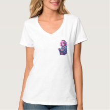 Chica Gamer de Cabello Rosa Arte Neon