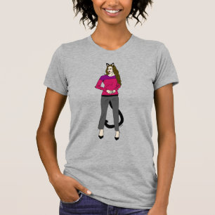 Camiseta chica gato  