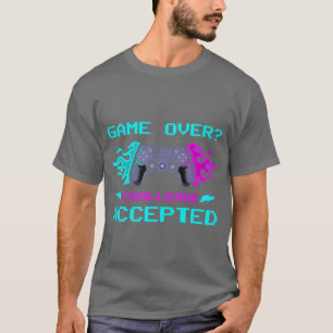 Camiseta Chica Geek Game Over vintage