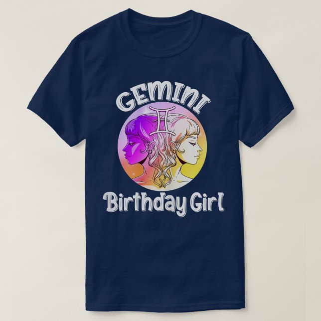 Camiseta Chica GEMINI BIRHDAY (Diseño del anverso)