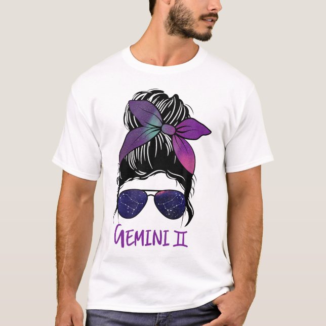 Camiseta Chica Gemini Cumpleaños Mujer Gemini Zodiac (Anverso)