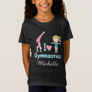 Camiseta Chica Gimnasta Personalizada, Amo La Gimnasia
