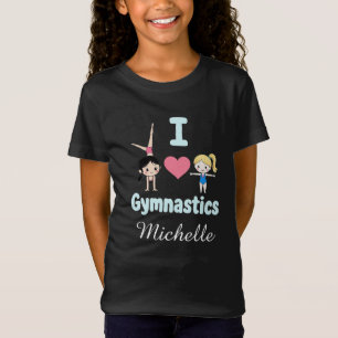 Camiseta Chica Gimnasta Personalizada, Amo La Gimnasia
