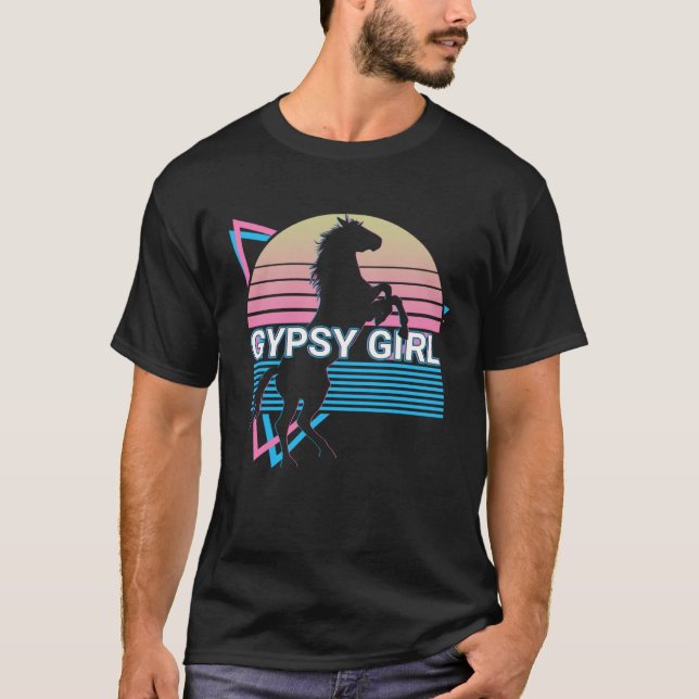 Camiseta Chica Gitano Retro de Caballo (Anverso)