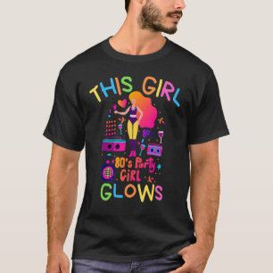 Camiseta Chica Glows Retro Fiesta disco Fiesta de 80