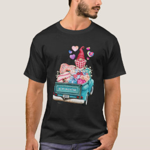 Camiseta Chica Gnome Soltero Flores de coche Pastel Tie dye