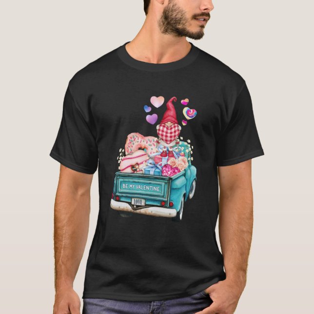 Camiseta Chica Gnome Soltero Flores de coche Pastel Tie dye (Anverso)
