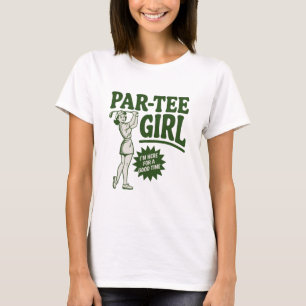 Camiseta Chica Golfista Divertida Par Tee Chica Para Amante