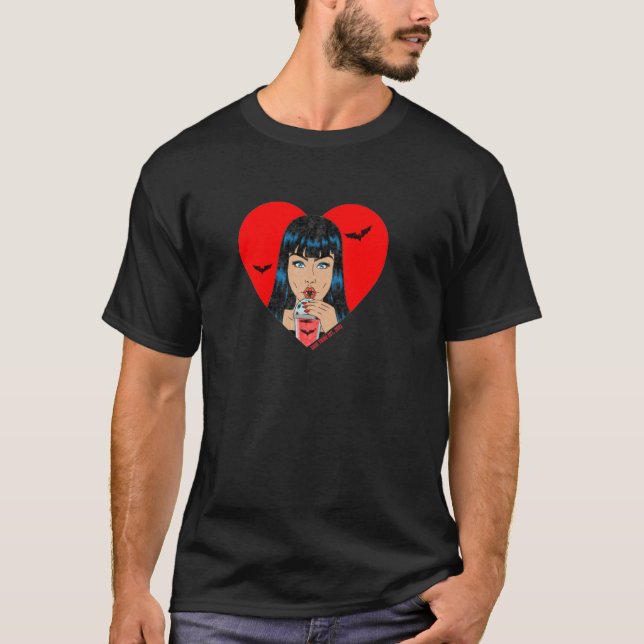 Camiseta Chica gótica vampira (Anverso)