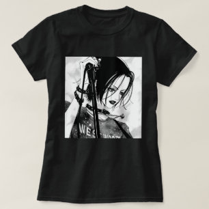 Camiseta Chica gótico Anime Estética Waifu Otaku japonés