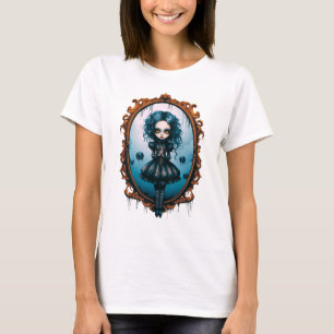 Camiseta Chica gótico en el espejo victoriano de Halloween 