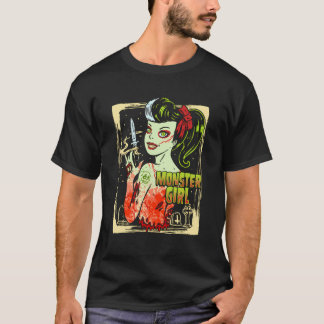 Camiseta Chica gótico Monster Pinup Zombie Rockabilly