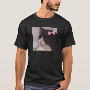 Camiseta Chica graciosa de gato fumando meme cigarrillo bro