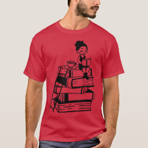 Camiseta Chica Gracioso Con Libros Y Libros De Lectura De C