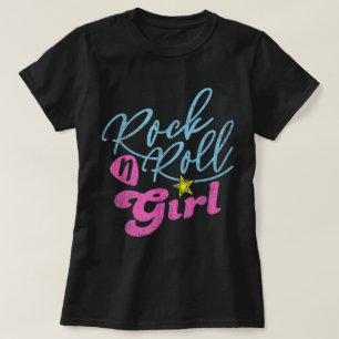 Camiseta Chica Gráfica de Retro Rock n Roll