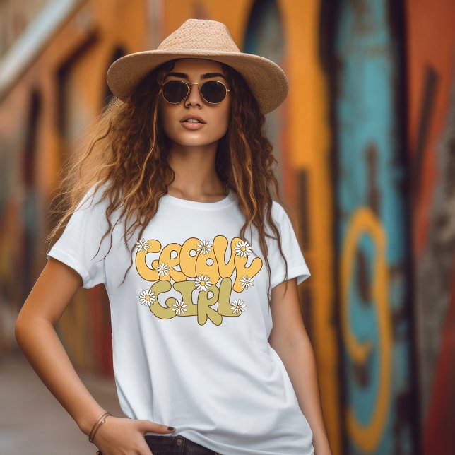 Camiseta Chica Groovy Retro Margarita (Subido por el creador)