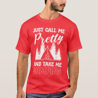 Camiseta Chica Guapa de Camping Mochilera vintage