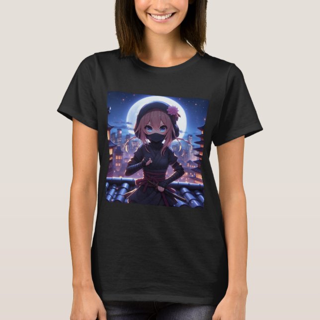 Camiseta Chica guerrero de ninja (Anverso)