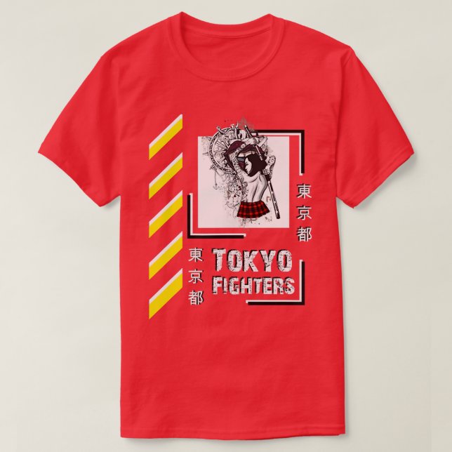 Camiseta Chica guerrero de Samurai Japón luchadores de Toki (Diseño del anverso)