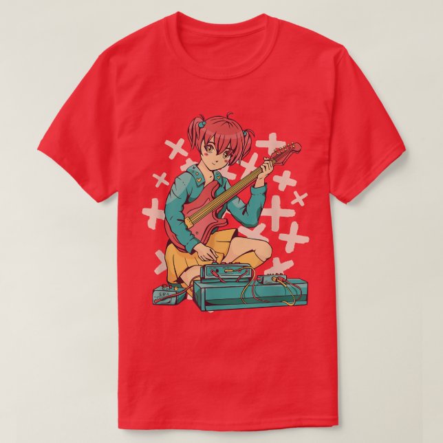 Camiseta Chica Guitar Anime manga Chibi Kawaii otaku 959 (Diseño del anverso)