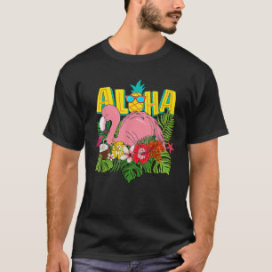 Camiseta Chica Hawai Aloha Flamingo Hawaii
