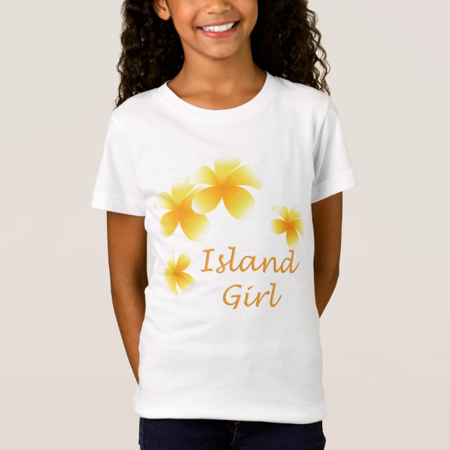 Camiseta Chica hawaiano Chicas tropicales con flores Babydo (Anverso)