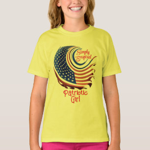 Camiseta CHICA/hija patriótica con espiral múltiple