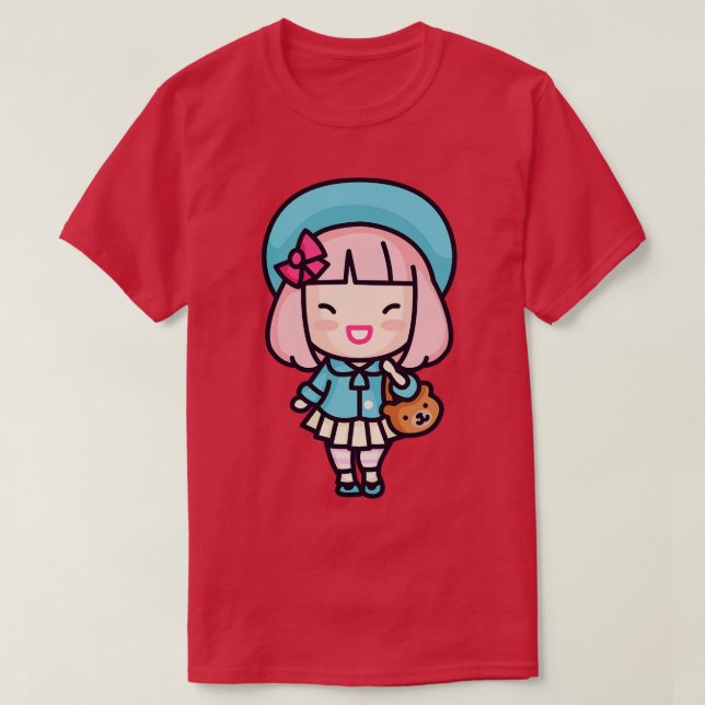 Camiseta Chica hipster japonés (Diseño del anverso)