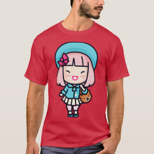 Camiseta Chica hipster japonés