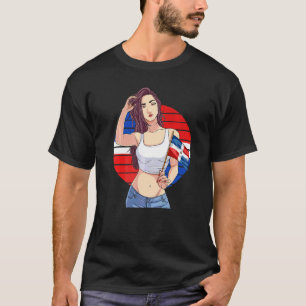 Camiseta Chica Hispana Dominicana Orgullo República Dominic