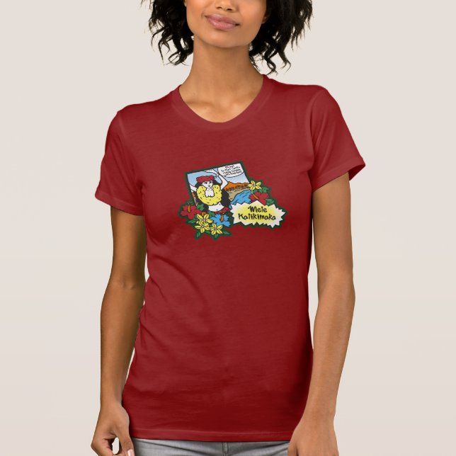 Camiseta Chica Hula Mele Kalikimaka Personalizado de navida (Anverso)