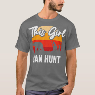 Camiseta Chica Hunter Retro Caza de Animales Silvestres