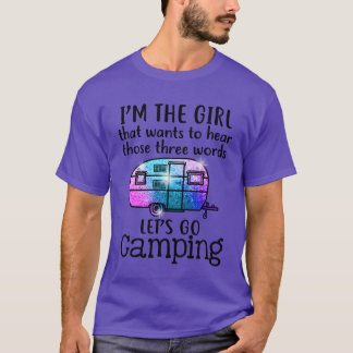 Camiseta Chica Imhe quiere oír Vamos a acampar chico