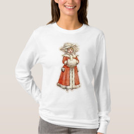 Camiseta Chica infantil victoriano papel muñeca invierno li