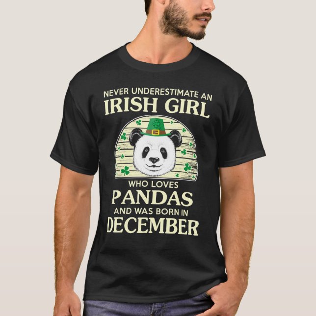Camiseta Chica irlandés afortunado que ama a Pandas Saint P (Anverso)