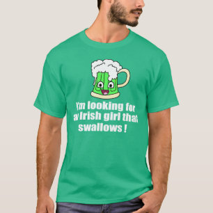 Camiseta Chica irlandés que traga