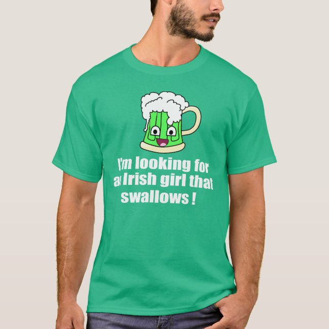 Camiseta Chica irlandés que traga (Anverso)
