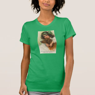 Camiseta Chica irlandesa con su perro